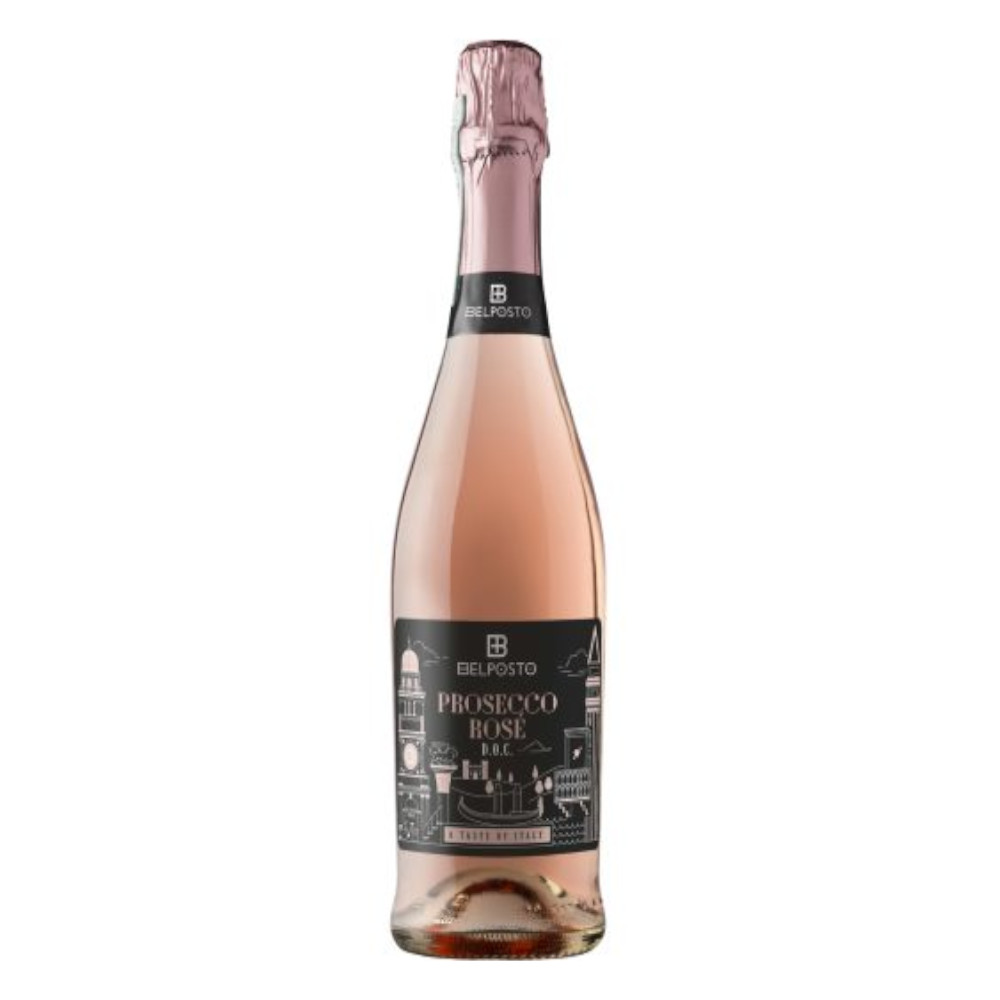 Wino Musujące Belposto Prosecco Rose DOC Extra Dry 11% różowe półwytrawne 750 ml