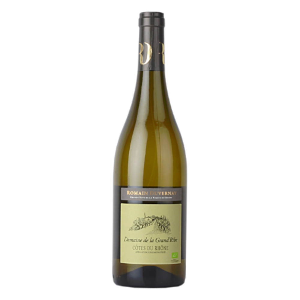 Wino Romain Duvernay Domaine de la Grand Ribe Cotes du Rhone Blanc 14% białe wytrawne 750 ml