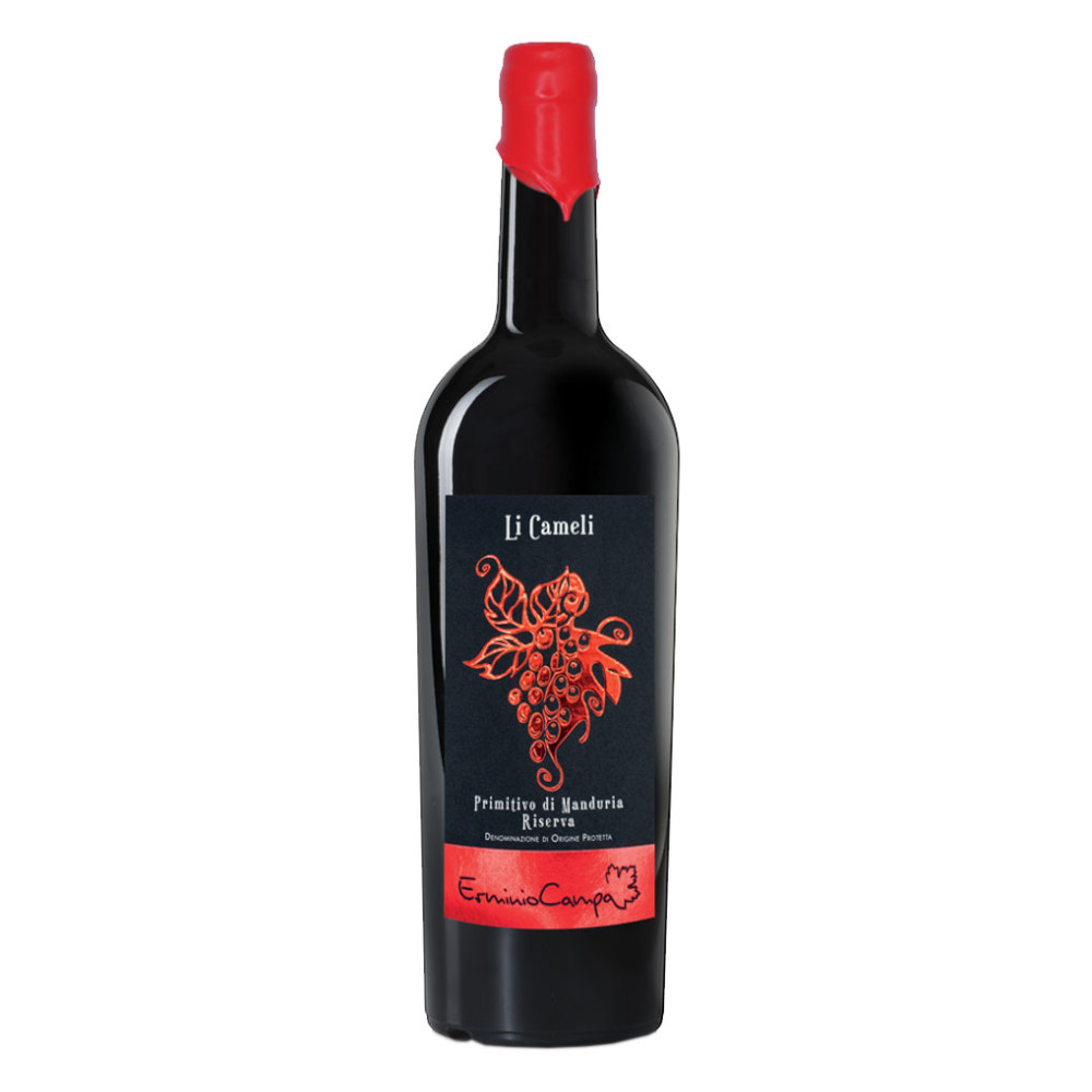 Wino Primitivo di Manduria Riserva Li Cameli 16% czerwone wytrawne 750 ml
